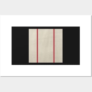 Country Gifts Style Beige & Red Stripes Farmhouse Home Decor Gifts Posters and Art